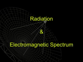 Radiation
&
Electromagnetic Spectrum

 