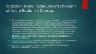 Molecular Mechanisms of Radiation Damage. | PPTX