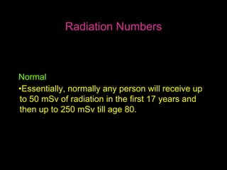Msv Numbers Radiation and Medical Imaging | PPT