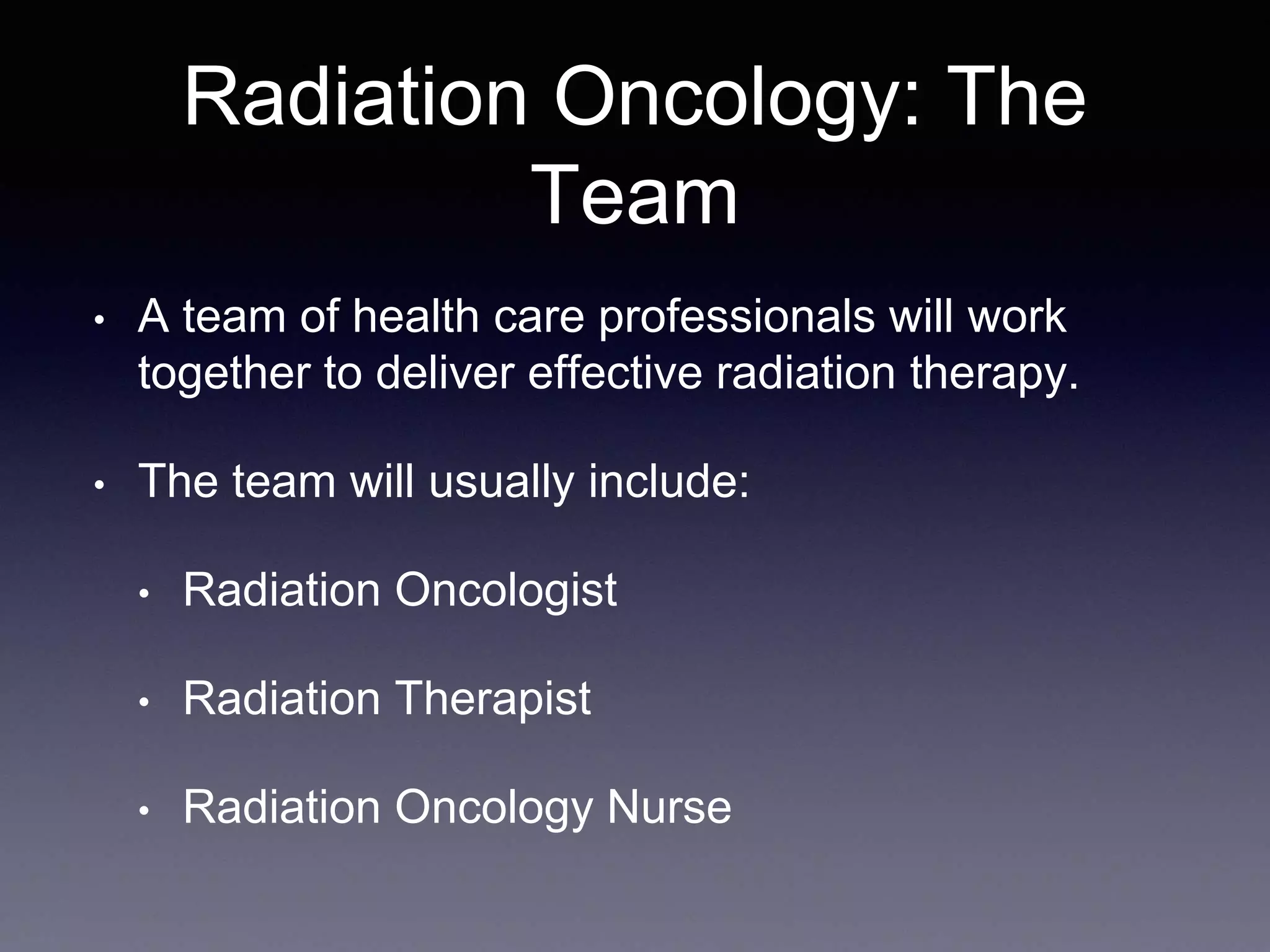 Radiation Oncology | PPTX
