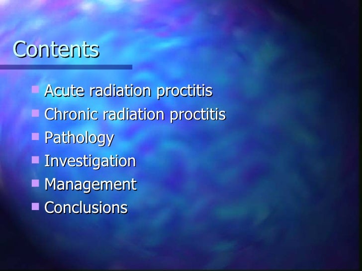 Radiation Proctitis