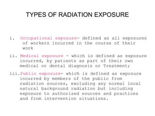Three Principles Of Radiation Protection

JUSTIFICATION: Any decision that alters the
radiation exposure situation should...