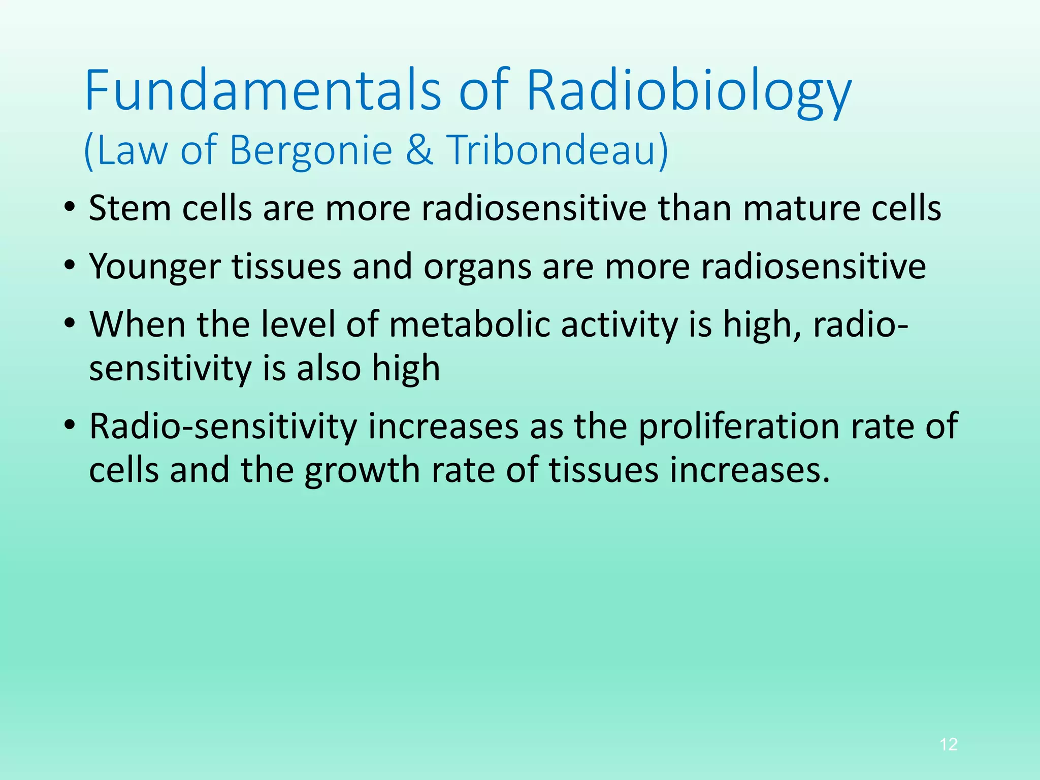 Radiosensitive Tissues Radiation protection PowerPoint slide PPT pk | PPT