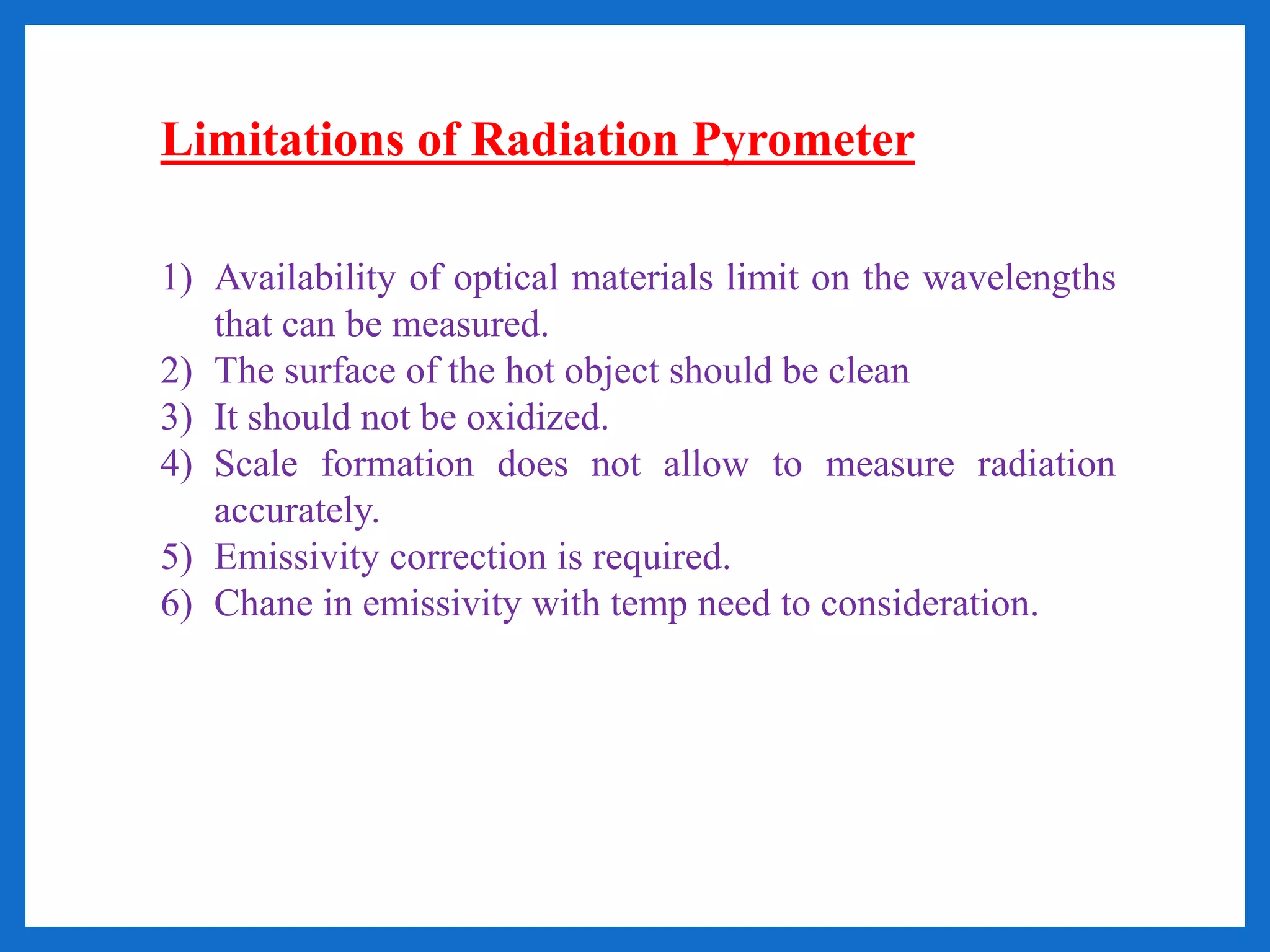 Radiation pyrometer | PPTX
