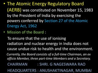 Radiation regulatory bodies | PPTX