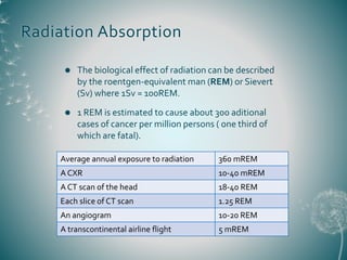 Radiation Risk Ct List Radiation Risk from CT Scan | PPTX