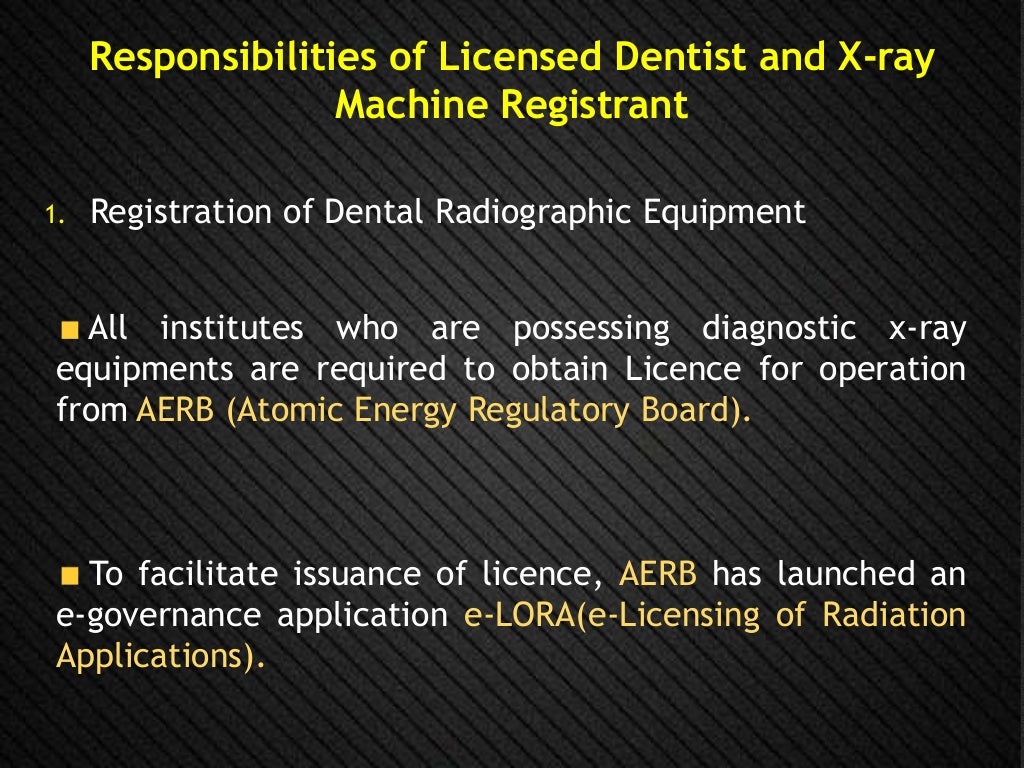 Radiation safety and protection for dental radiography