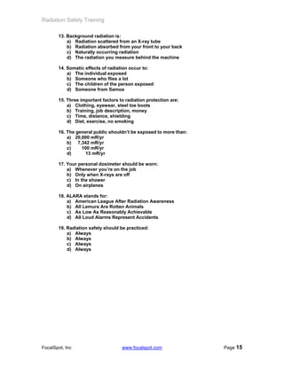 Radiation safety class | PDF