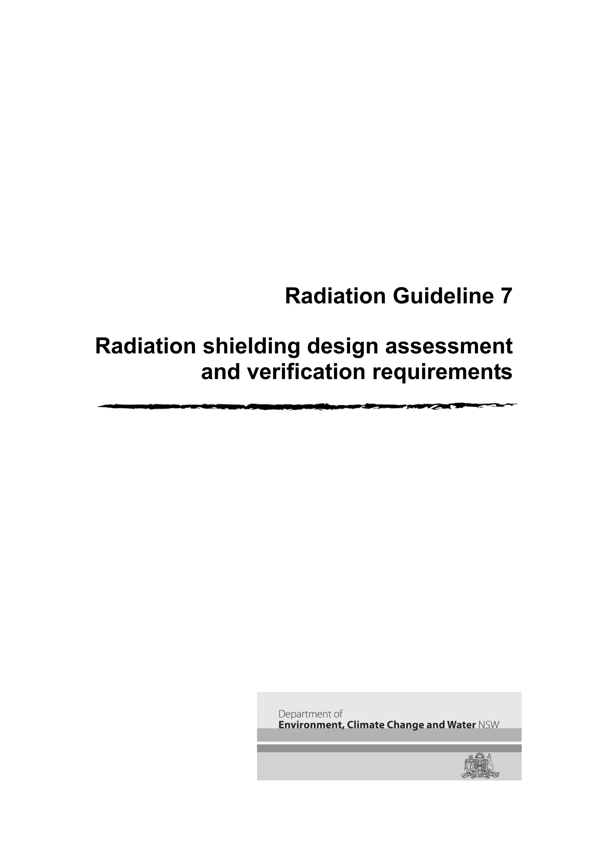 Radiation shielding design assessment and verifycation requirements PDF