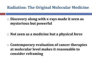Radiation Therapy as a Drug and Use in Metastatic Disease