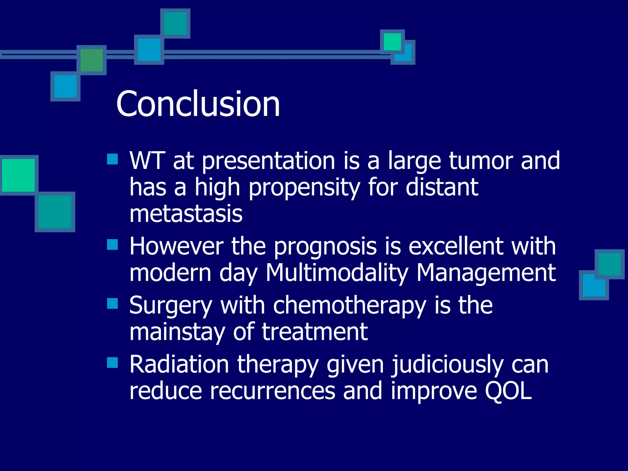 Radiation therapy in wilms tumour | PPT