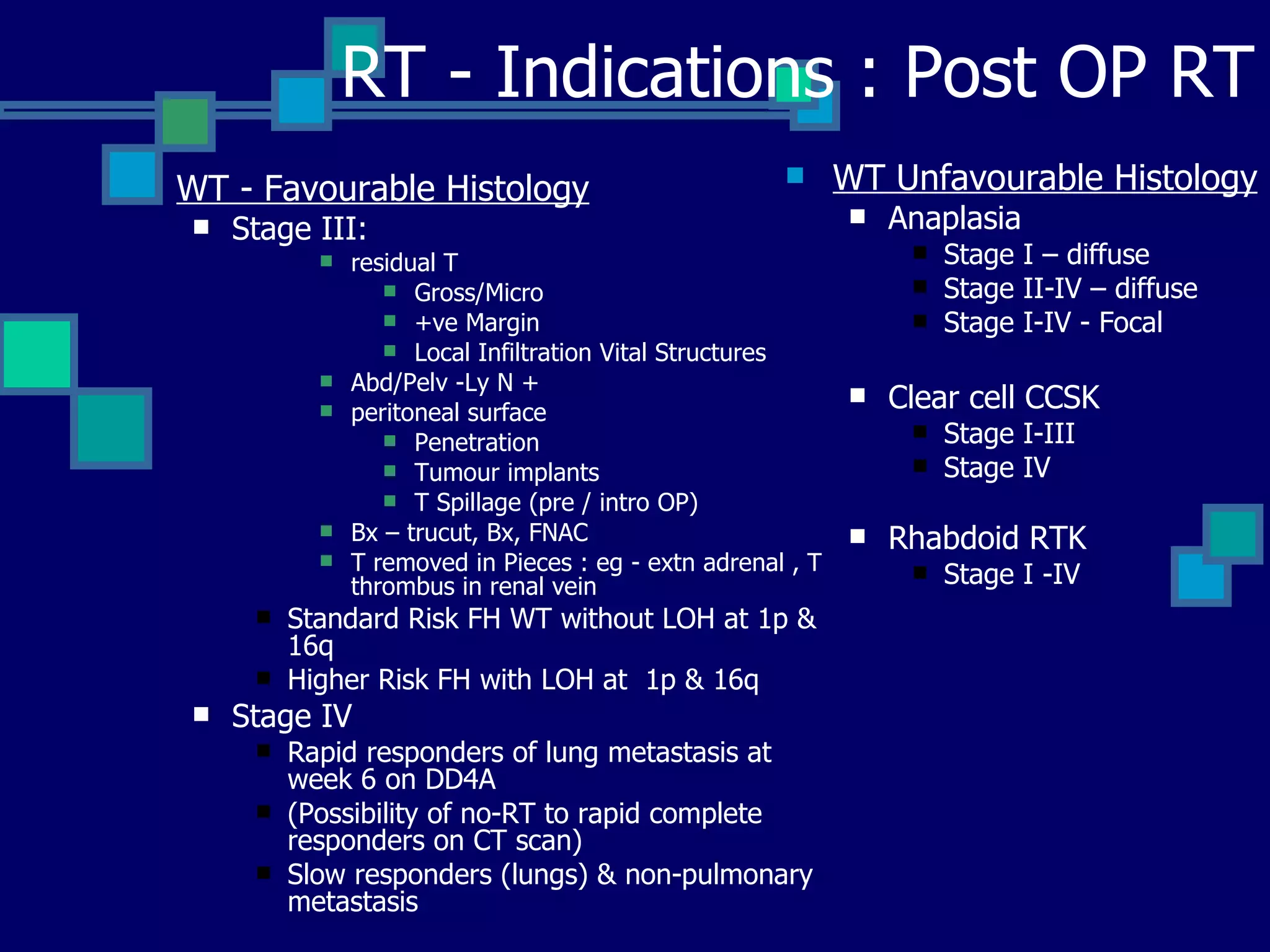 Radiation therapy in wilms tumour | PPT