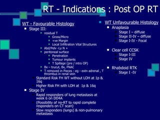 Radiation therapy in wilms tumour | PPT