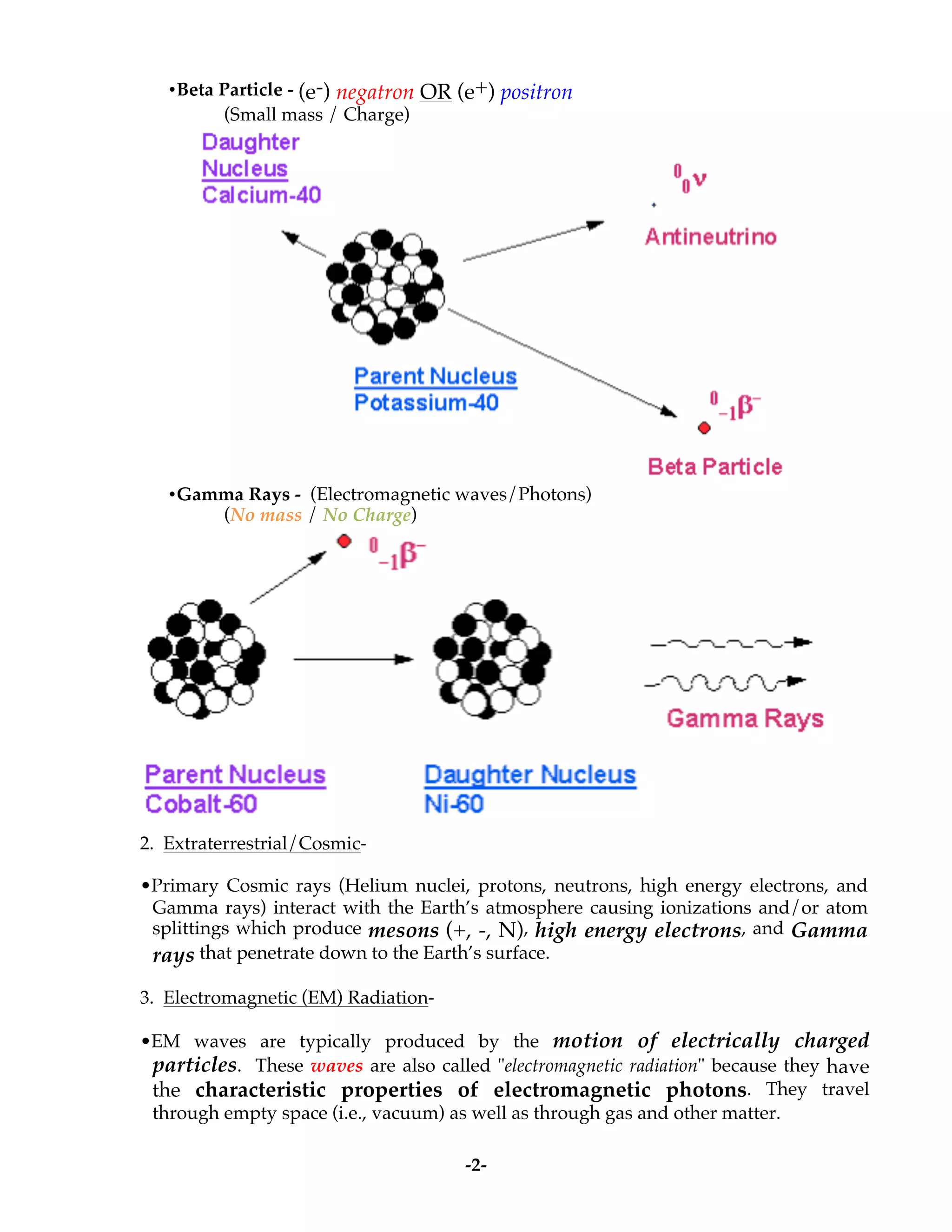 Gamma Ray Types Radiation types 14 | PDF