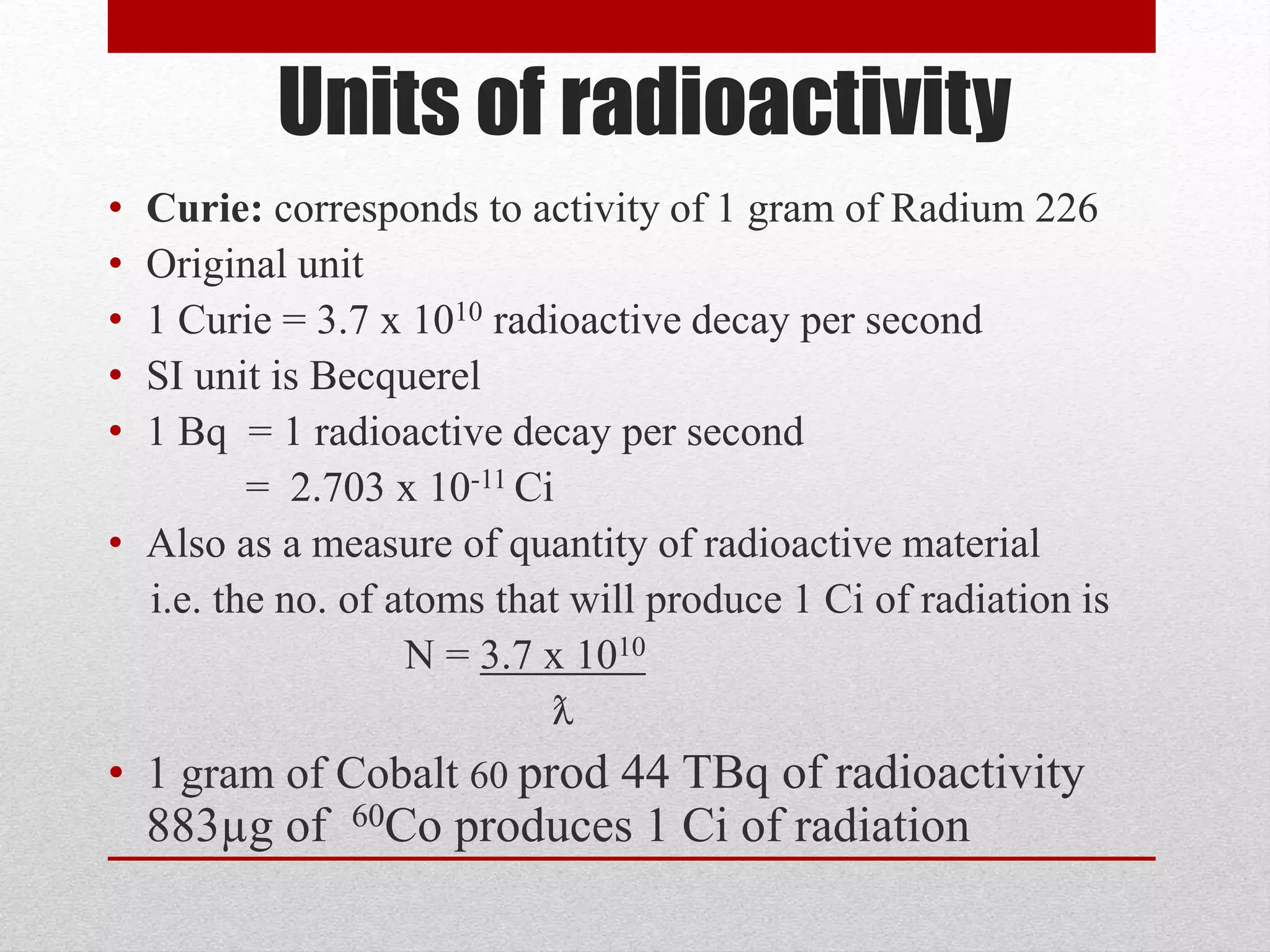 Radiation units PPT