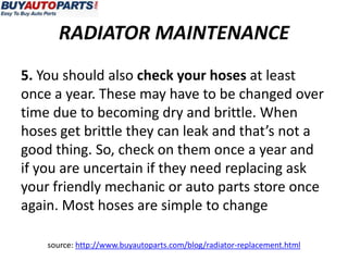 Radiator Maintenance PPTX