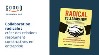 Collaboration
radicale :
créer des relations
résolument
constructives en
entreprise
 
 