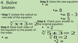 RADICAL EQUATION AND PROBLEM SOLVING.pptx