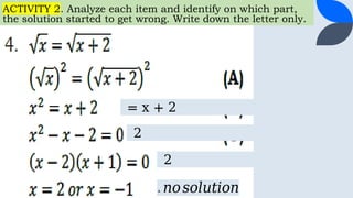 RADICAL EQUATION AND PROBLEM SOLVING.pptx