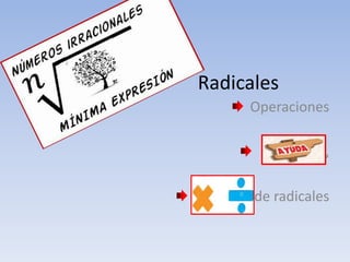 Radicales
Operaciones
,
de radicales
 