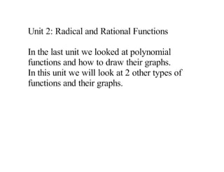 Radical functions graphing 21st sept