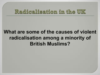 Understanding reasons behind an individual’s
gravitation towards violent radicalisation and
extremism is an issue that con...