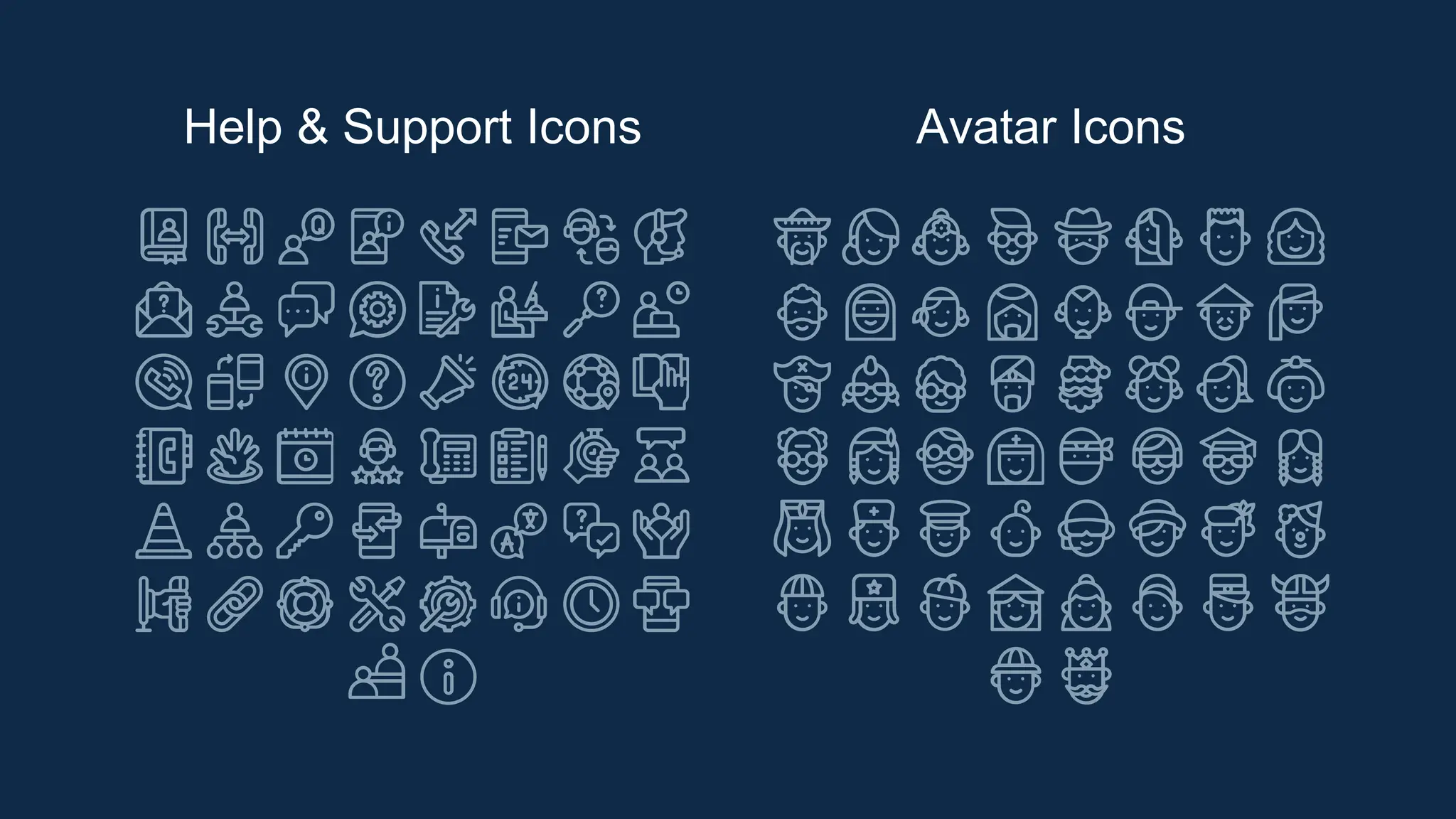 Help & Support Icons Avatar Icons
 