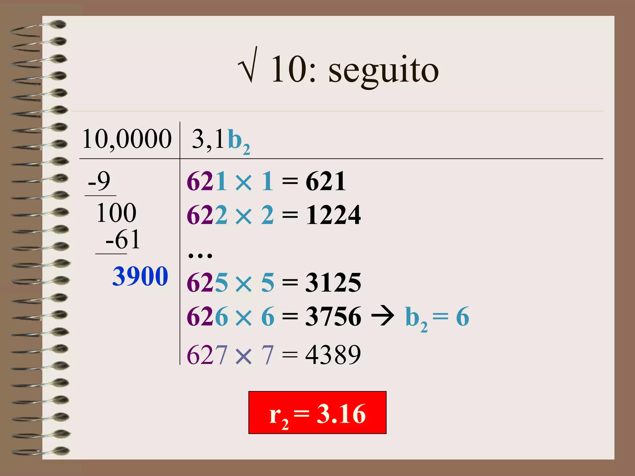 Calcolo manuale della radice quadrata | PPT | Free Download