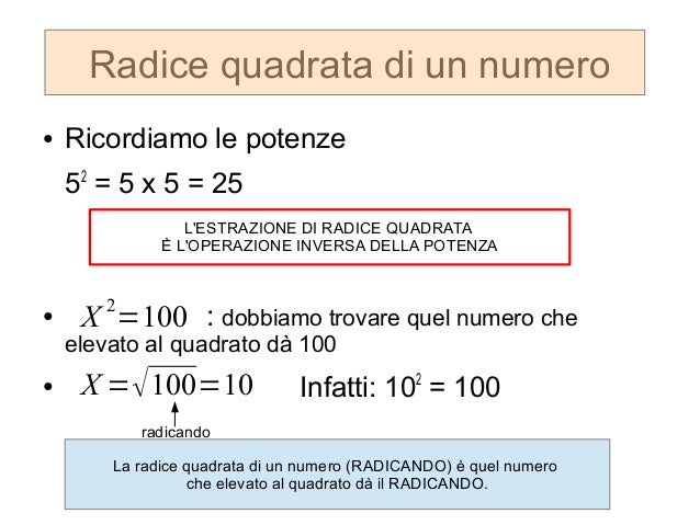 Radice Quadrata Senza Calcolatrice
