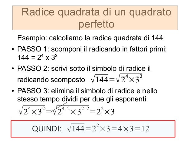 Che Cos è La Radice Quadrata