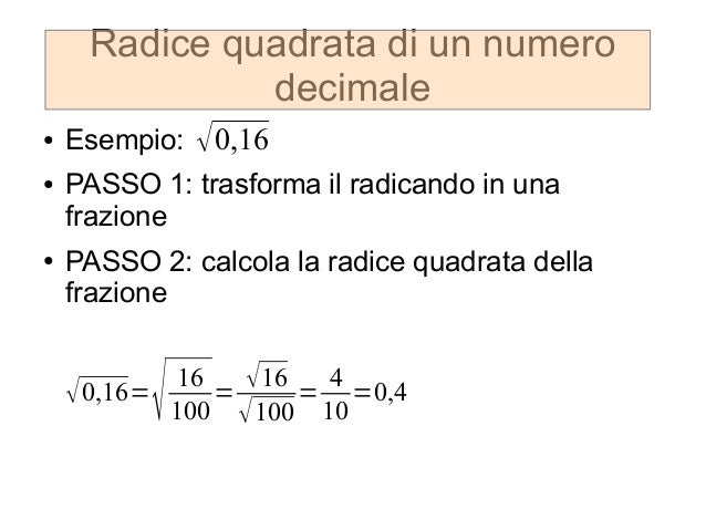 Che Cos è La Radice Quadrata Radice quadrata