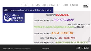 UN SISTEMA INTEGRATO E SOSTENIBILE 
RadiciGroup | MARKETING&COMMUNICATION #radicigroup 
 
