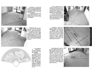 Constatamos a presença de 
uma faixa adicional a oeste da faixa 
principal, ao medirmos este ponto 
com o biômetro. Mais uma vez a taxa 
é por demais baixa e indicadora de 
problemas telúricos. 
A detecção com o pêndulo de 
Cone Virtual apresenta-nos V- no 
topo do pêndulo, deixando claro a 
existência abaixo de nós de uma 
falha geológica. 
Após uma seleção meticulosa, 
chegamos finalmente à forma Luxor 
tridimensional, reprodução de um 
anel egípcio pertencente à família de 
André de Bélizal. Esta forma foi 
aprimorada pelo radiestesista P. A. 
More/ para este tipo de aplicação. 
A foto ao lado, tomada com 
uma lente grande-angular, apresenta 
as características deformações 
dessa lente, mas permite ver a área 
quase total da sala, já com o 
reequilibrador posicionado. 
Retomamos mais uma vez o 
Dual rod com a intenção de afinar a 
pesquisa. Uma nova faixa se 
apresenta agora a leste da principal. 
Finalmente, nosso amigo 
morador do apartamento pode 
entender porque as plantas deco-rativas 
colocadas nesse canto com 
a finalidade de disfarçar a tubulação 
do ar condicionado teimavam em 
definhar, não obstante os cuidados 
constantes. 
Analisando o local com o 
biômetro de Bovis, constatamos a 
elevação da taxa vibracional para 
um patamar mais elevado, 
comprovando a eficiência do método 
aplicado. Agora resta-nos rezarpara 
que esta taxa permaneça estável 
nos próximos dias. Seremos 
obrigados a refazer a visita mais 
umas duas vezes para nos 
certificarmos de ter atingido uma 
estabilização do fenômeno. 
Por se tratar de 
um apartamento, 
nossas possibilidades 
de intervenção são 
assaz limitadas. 
Reportamo-nos 
agora mais uma vez 
aos gráficos presentes 
no Os Gráficos em 
Radiestesia. O gráfico 
Métodos de harmoni-zação 
parece nos 
indicar algo como um 
gráfico. Não satisfeitos 
criamos uma lista mais 
completa com todos os 
dispositivos de corre-ção 
típicos das ondas 
de forma. 
Nosso amigo será obrigado a 
assinalar o local do dispositivo Luxor 
para que este possa ser removido, 
feita a limpeza do local e recolocado 
de volta. Terá também que se 
habituar a conviver com o "treco" no 
chão. Em alguns casos, as 
correções apresentam-se bem mais 
difíceis, obrigando a múltiplas 
intervenções . Infelizmente consta-tamos 
que, na maioria das vezes, 
nossos pequenos gráficos são 
totalmente inócuos para este tipo de 
harmonização. Outros métodos se 
fazem necessários. 
 