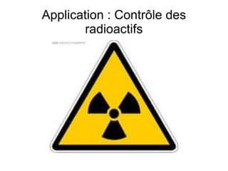 Application : Contrôle des radioactifs 