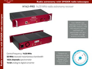 Astronomy Radiometer Radio astronomy with SPIDER radio telescopes | PDF