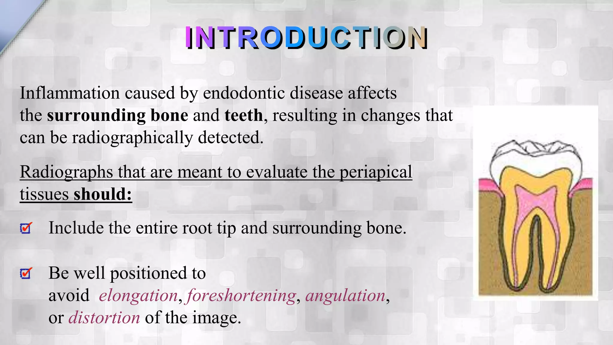 Radiographic findings of Endodontic lesions | PPSX