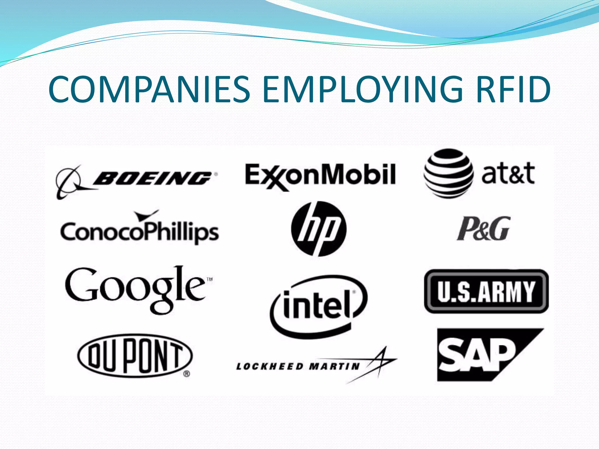 COMPANIES EMPLOYING RFID
 