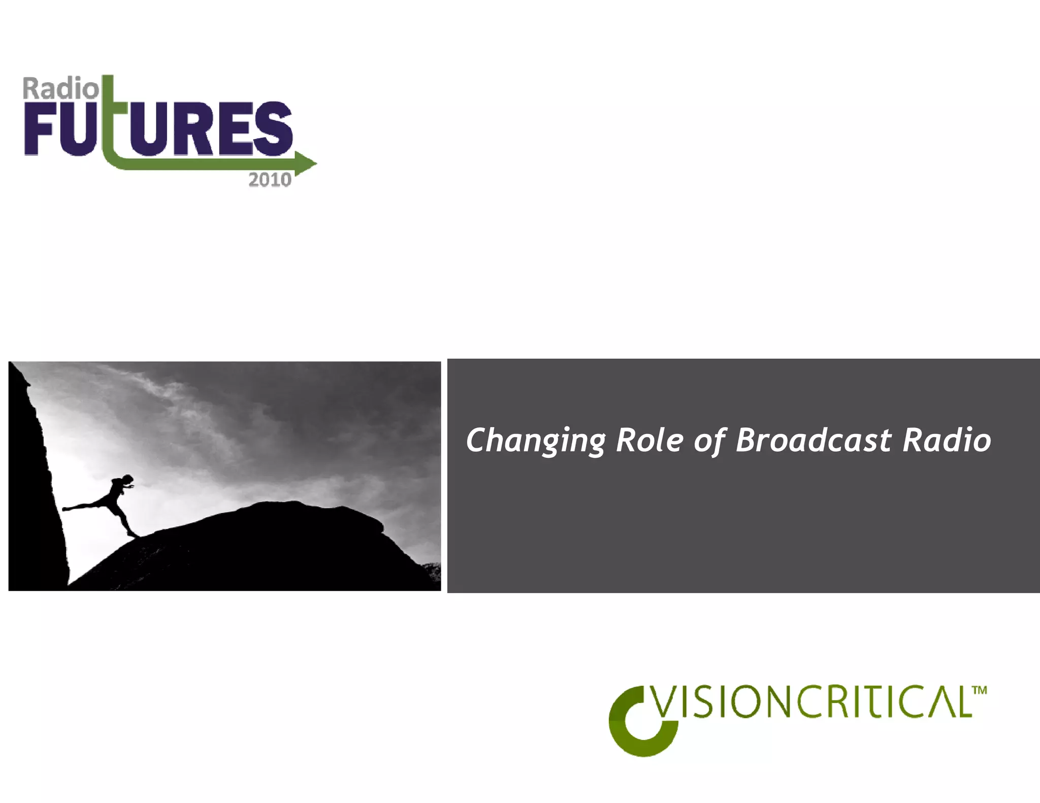 Changing Role of Broadcast Radio
 