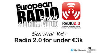 Survival Kit:
Radio 2.0 for under €3k
@DarylGungadoo
 
