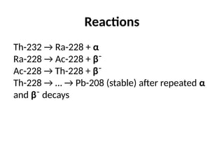 Comprehensive Overview of Natural Radioactive Decay Series and Their ...