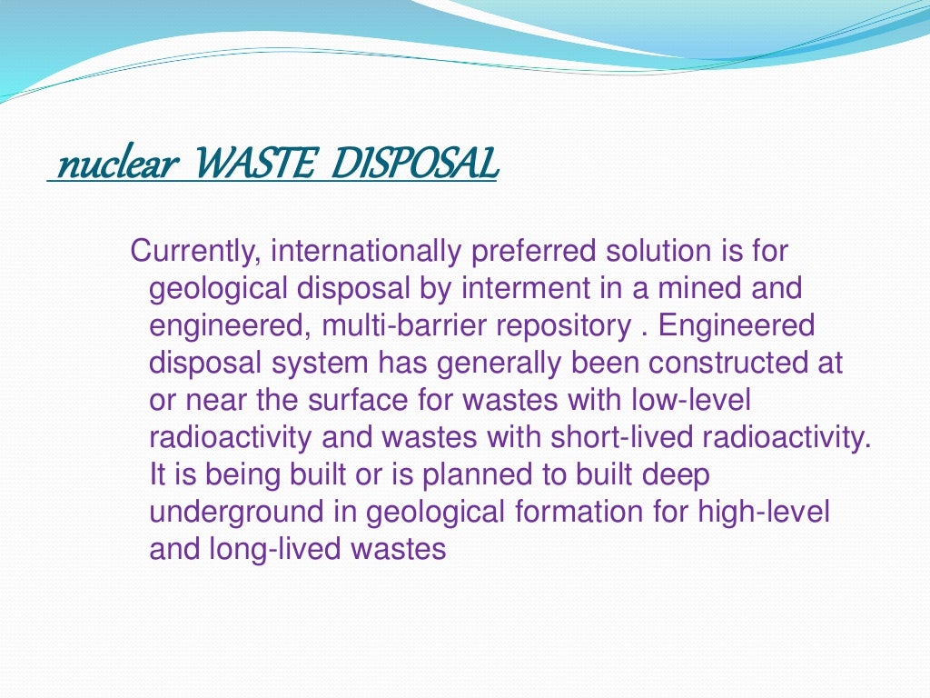 Radioactive waste management