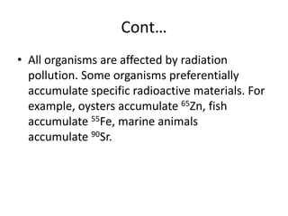 Radioactive pollution