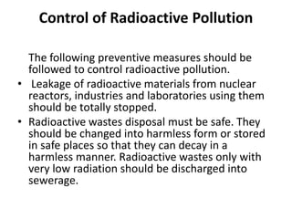 Radioactive pollution