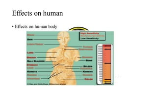 Effects on human
• Effects on human body
 