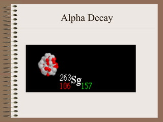 Alpha Decay
 