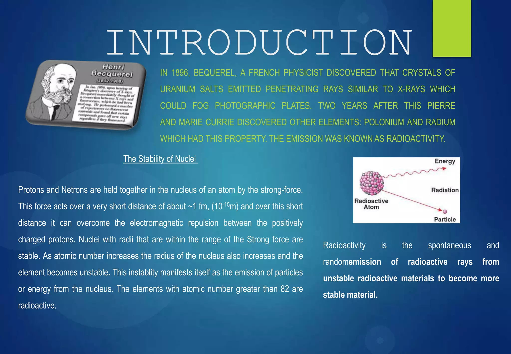 Radioactivité Radium Radioactivity | PPTX