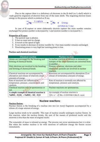 Radioactivity & Radiopharmaceuticals Manik | PDF