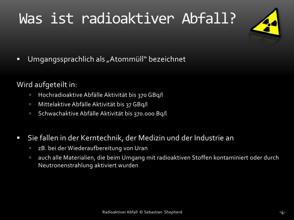 Radioaktiver Abfall