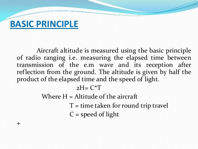 RADIO ALTIMETER PRINCIPLE PDF DOWNLOAD RADIO ALTIMETER PRINCIPLE PDF DOWNLOAD