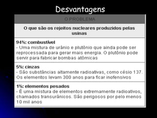 Desvantagens
 